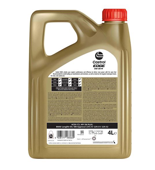 Castrol Edge 5W-30 M Engine Oil 15F6DC - 4L