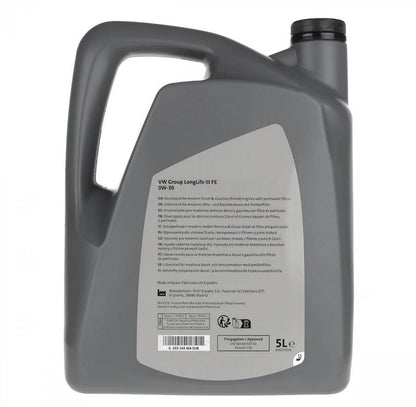 VW Longlife III FE 0W-30 Engine Oil 5L